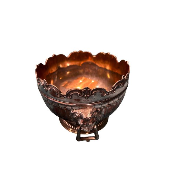 Vintage SILVER PLATED MONTEITH BOWL LION'S HEAD Japane Made - Picture 2 of 6